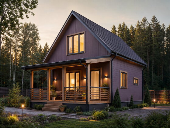 Каркасный дом «Аметист» 6×8 — 80 м²