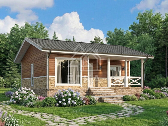 Дом из бруса 9х8 под ключ «Гнездо»