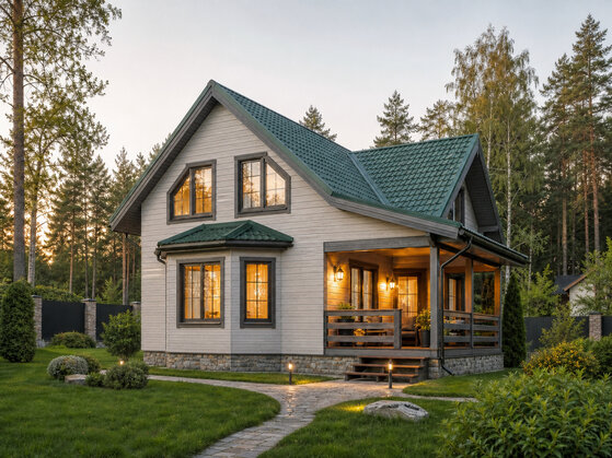 Каркасный дом «Полынь» 8×9 — 89 м²