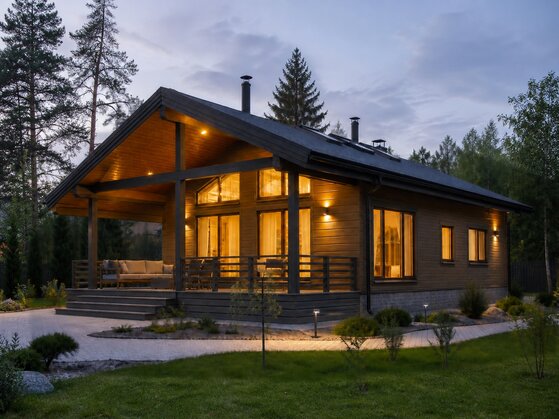 Дом из бруса «Тайга» 12×12 — 118 м²