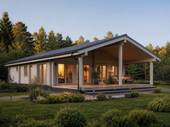 Дом из бруса «Топаз» 8×9 — 62 м²