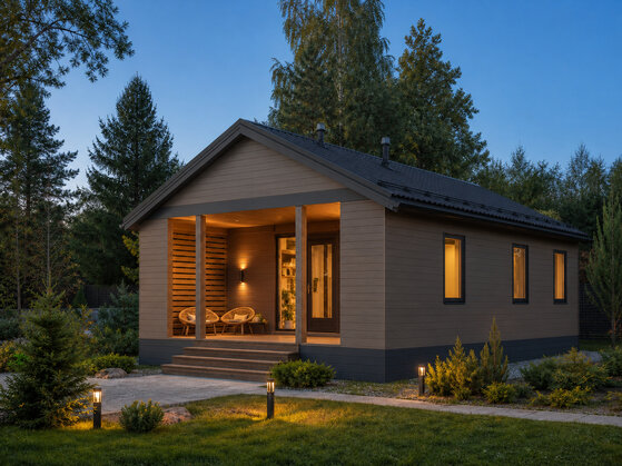Дом из бруса «Вереск» 6×9 — 60,5 м²