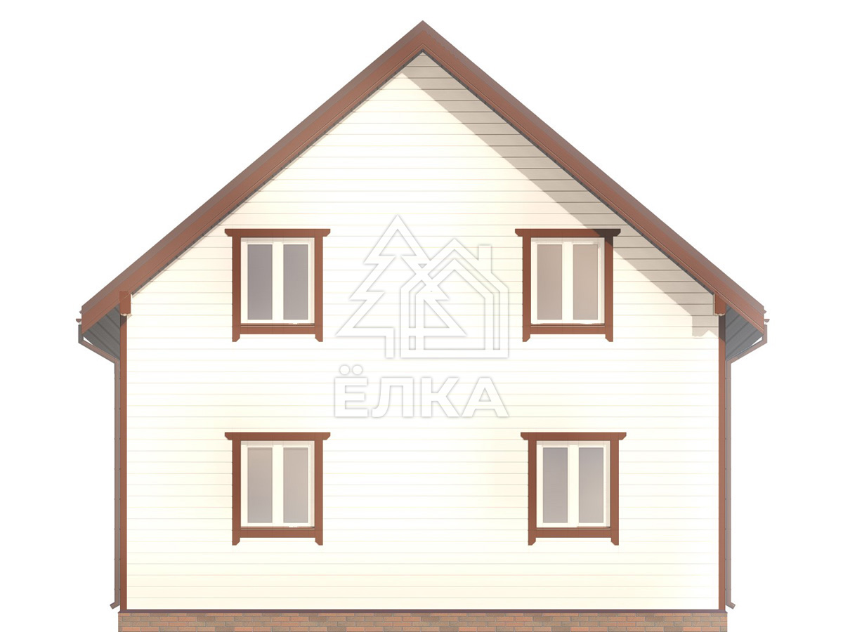 Сясь - каркасный дом 10х8 - фасад 3